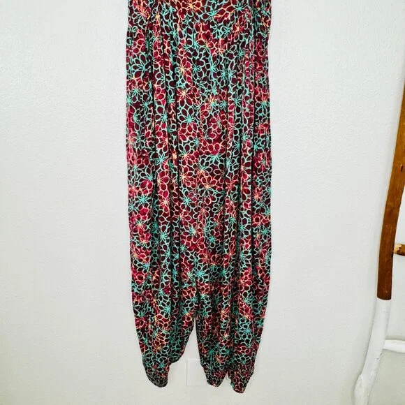 Anthropologie Women's Printed Smocked Button Front Lounge Jumpsuit SZ LG - Picture 8 of 15